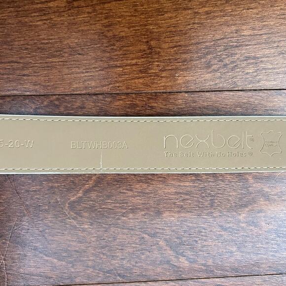 Nexbelt Women’s “Python Snake” White Leather Belt w/ Rhinestone Buckle,No Holes - Picture 13 of 13